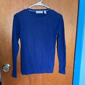 Liz Claiborne Royal Blue Cable Knit Sweater
